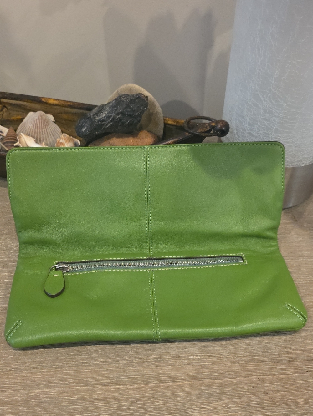Coach Y2K Green Foldover Clutch - Picture 3 of 10